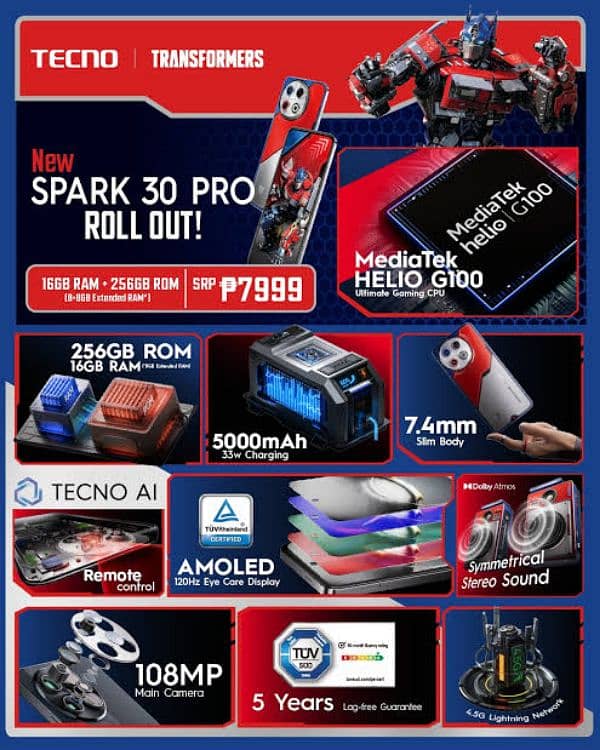 tecno spark 30 pro 8gb 128 gb box pack 1