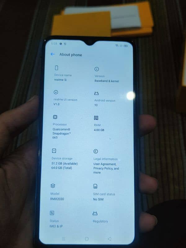 realme 5i with box cable 2