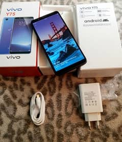 vivo y75A" 6/128 GB" complte BoX charger