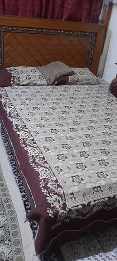 bed and side tables with mattress sale