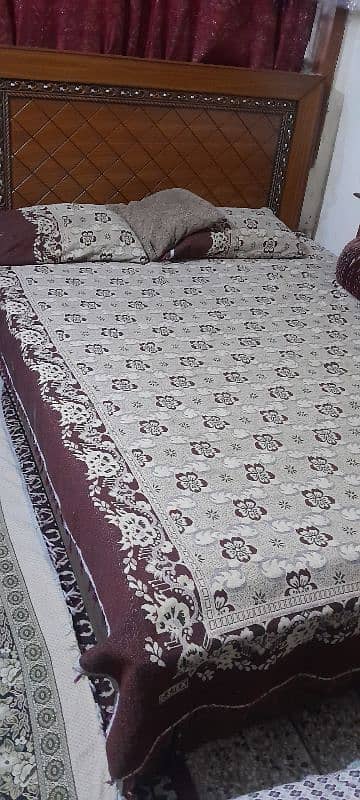 bed and side tables with mattress sale 0