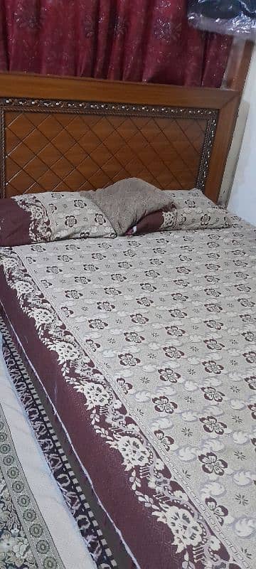 bed and side tables with mattress sale 1