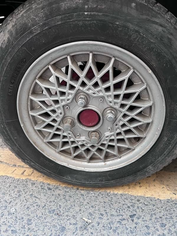 13 size Japanese BBS alloy rims and tyres good condition 1