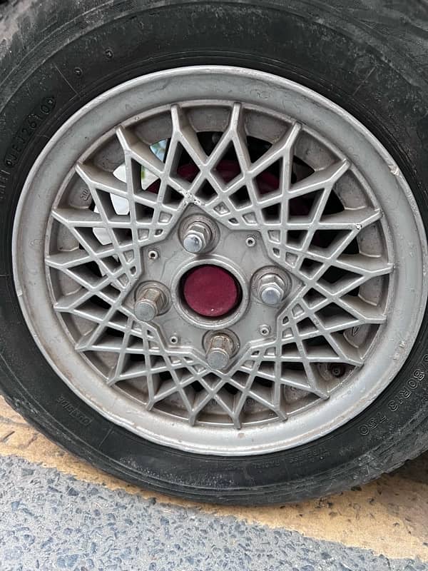 13 size Japanese BBS alloy rims and tyres good condition 2