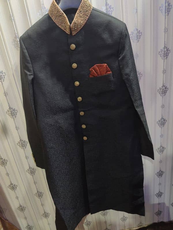 Sherwani Black for Groom 1