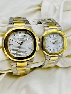 Stainless steal couple watches free cash on delivery