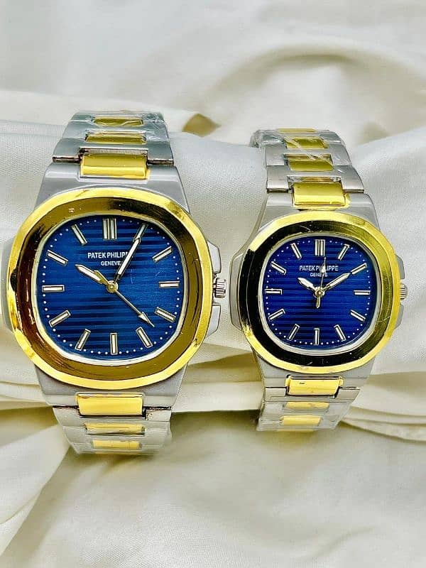 Stainless steal couple watches free cash on delivery 1