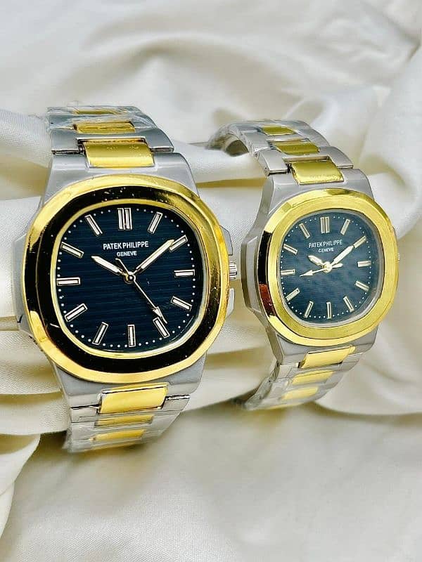 Stainless steal couple watches free cash on delivery 2