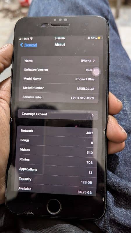 iphone 7plus PTA Aproved 64GB 0