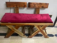 wooden ottoman chairs