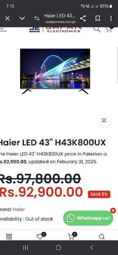 Haier led h43k8000ux 4k urgent sale google tv