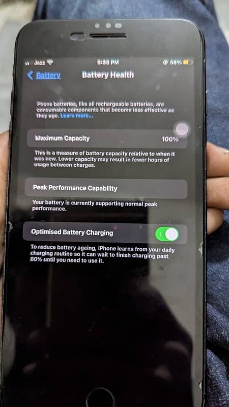 Iphone 7plus all ok battery heath 100psend 0