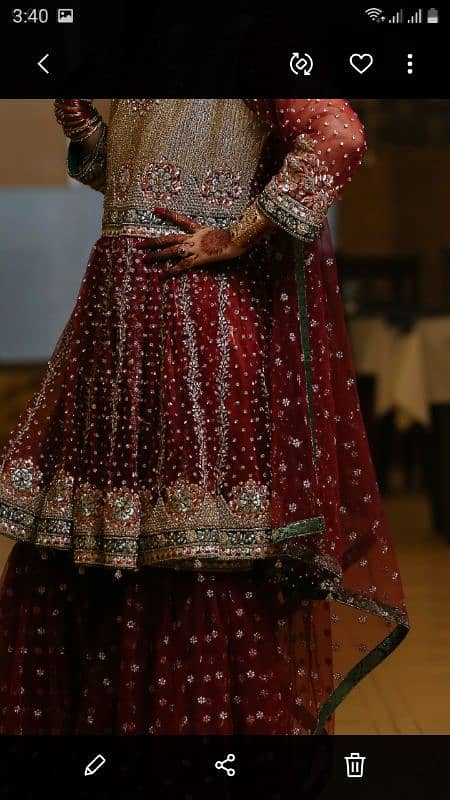 Bridal Gharara with Foot Wear Excellent Condition 1