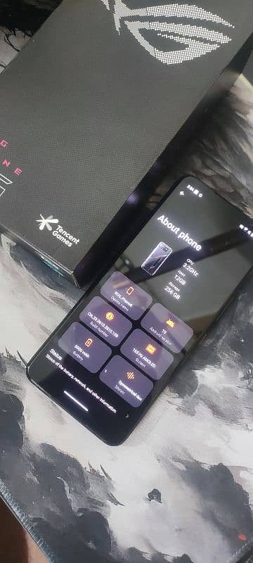 Asus Rog 6 box pack phone for sale. 12gb/256gb. pubg 120fps 1