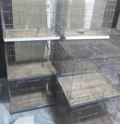 Cages and lovebirds for sale