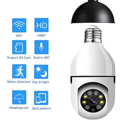 PTZ Bulb Socket 1080p IP WiFi Camera HD