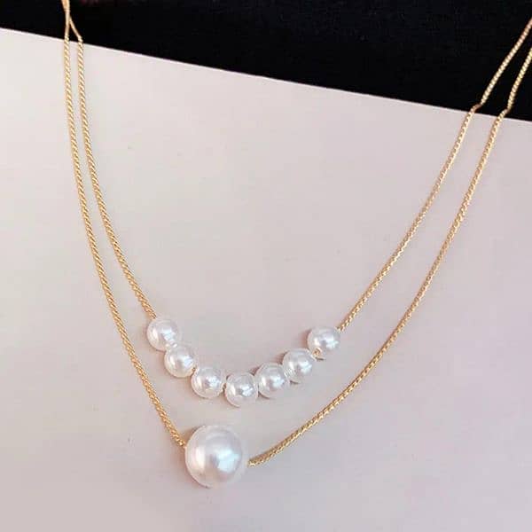 2 layered Gold plated pearl necklace,  home delivery included 2