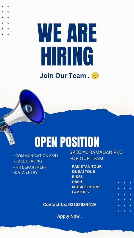 we are hiring Male and female candidate. 0