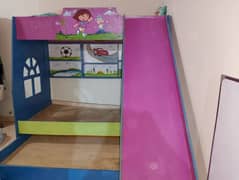 kids bed complete with large slide