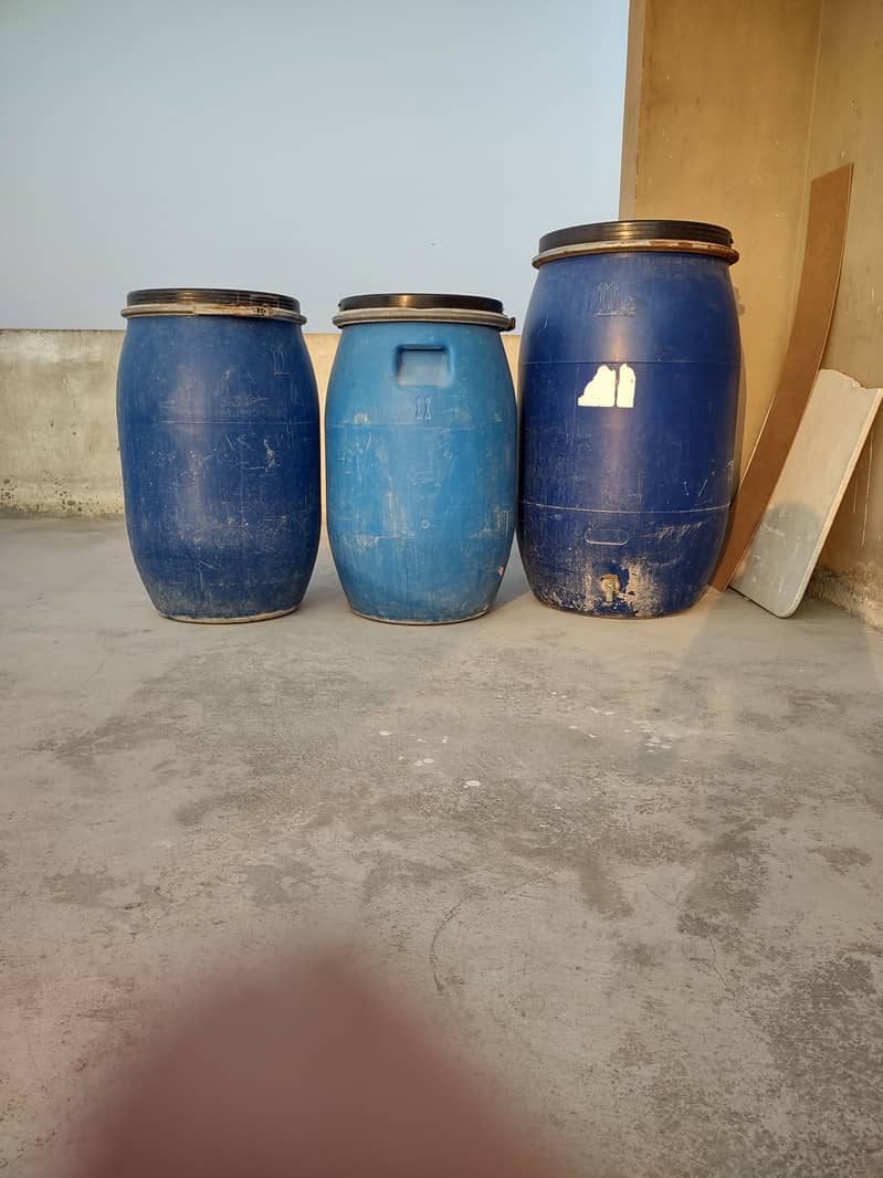 Urgent 3 Water Drums For Sale 120 L and 160 L 7