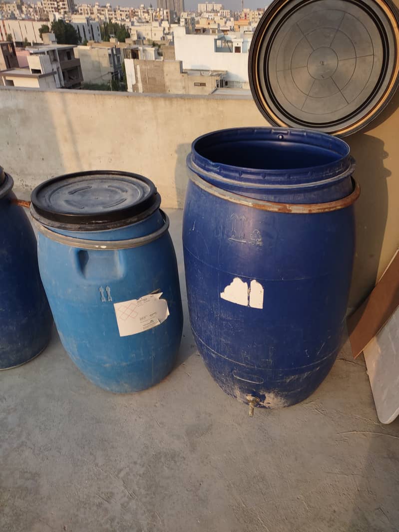 Urgent 3 Water Drums For Sale 120 L and 160 L 8