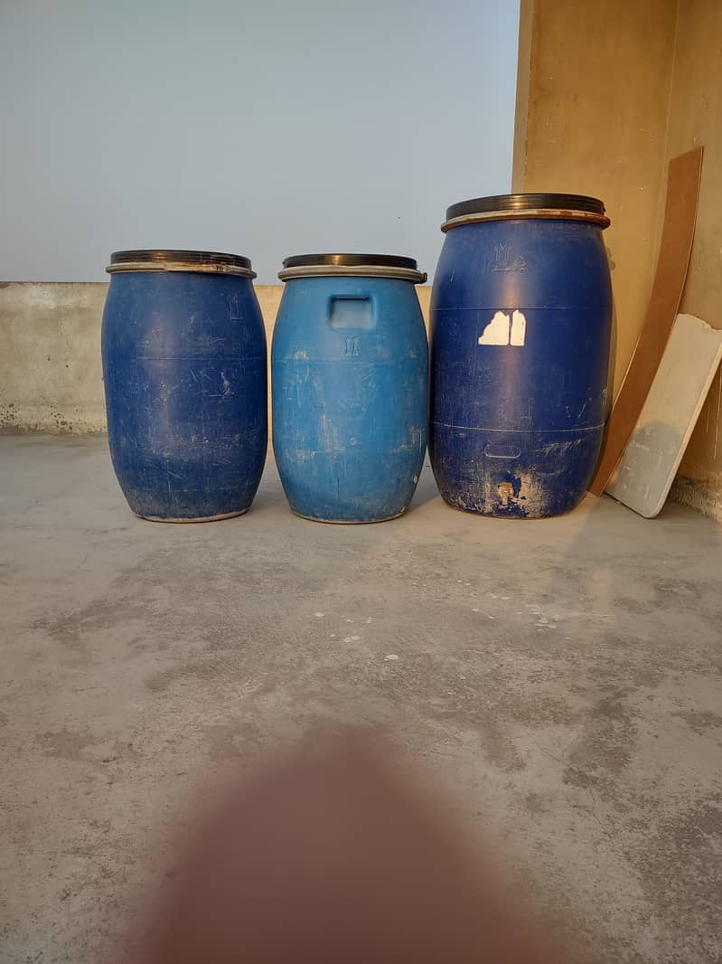 Urgent 3 Water Drums For Sale 120 L and 160 L 9