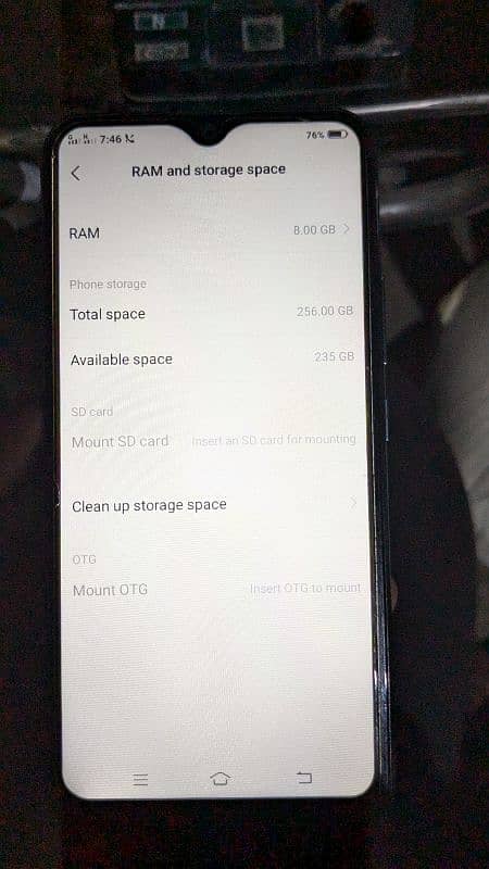 vivo y17 8gb 256gb with box pta approved 3