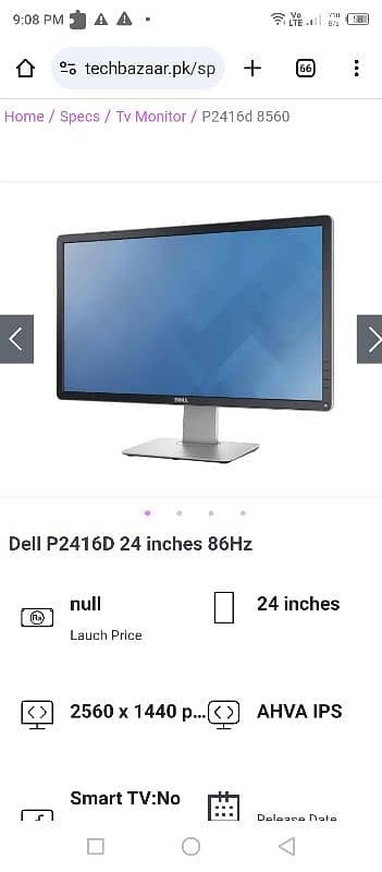 Monitor 2k resolution Dell 1