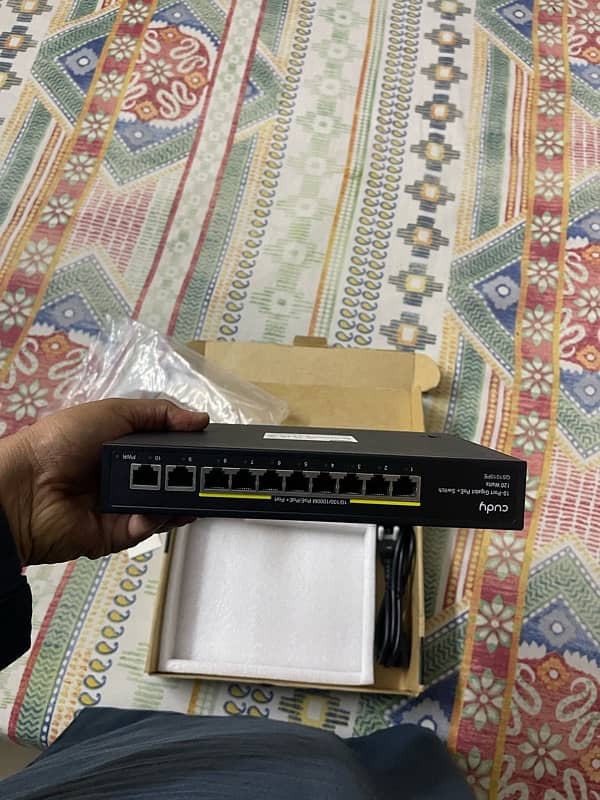 Cudy 10-Port Gigabit PoE+ Switch (GS1010PE) – Brand New Box Pack 3