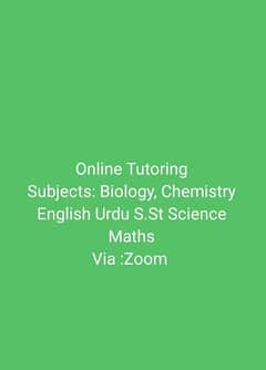 Online Tutor of Biology English Chm