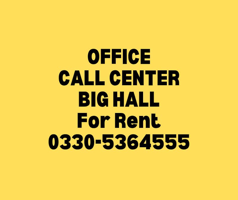 Space for office,call center,iT,Hall for rent 0