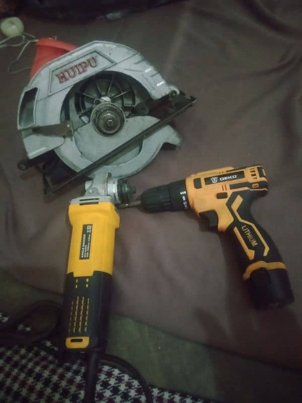 7inch cutter 4inçh Grindr screw driver 1