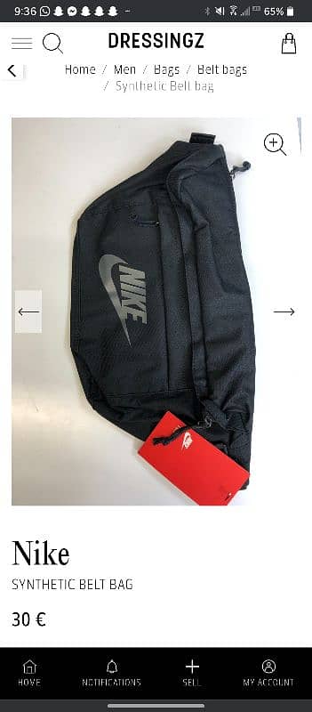 Original Nike waist bag black 2