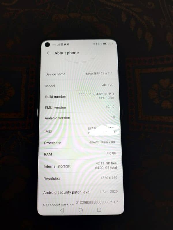 Huawei P40 lite E Neat Condition 1