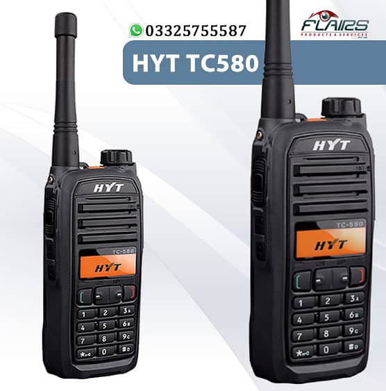 New HYT TC 580 Walkie Talkie Professional Two way Wide Band Radio 1Pcs 0