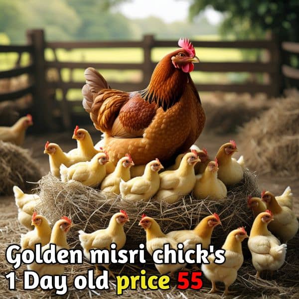 golden misri chick's 1 day old for sale 6