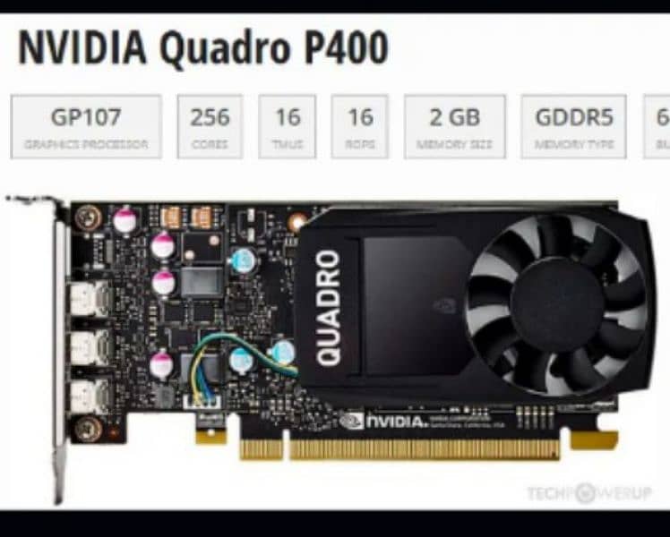 Quadro P400 2GB with free display connector 1