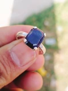 beautiful natural Afghanistan sapphire selver ring available