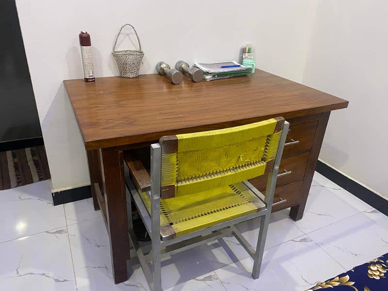 Wooden study table with chair 0