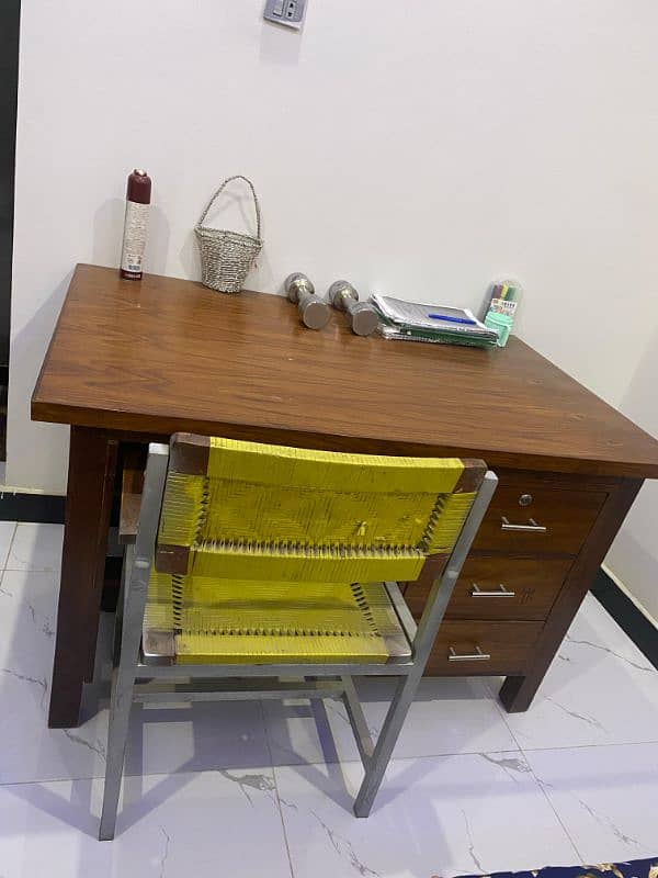 Wooden study table with chair 1