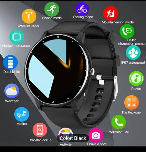 PEGE ZW08-AMW WATER PROOF SMART WATCH CALL 03186692626 3