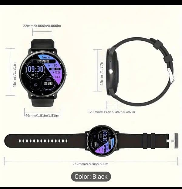 PEGE ZW08-AMW WATER PROOF SMART WATCH CALL 03186692626 6