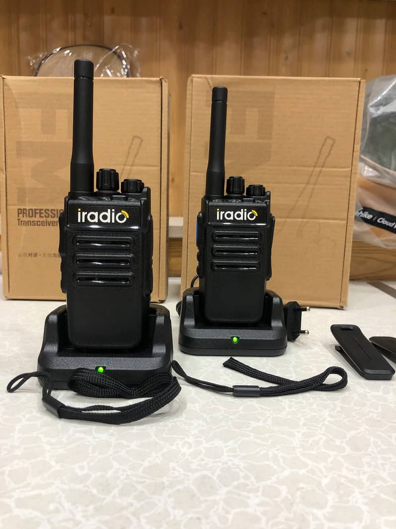 Iradio Walkie talkies V260 Two way radio, Long Range Wireless Set 2Pcs 4