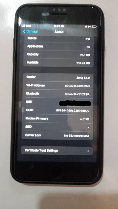 iphone 8 plus 256Gb Pta proved 6