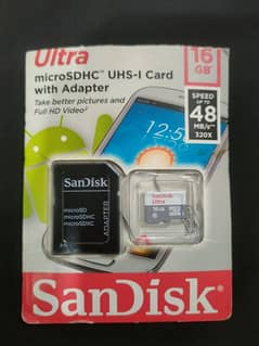 Original 16 GB SandDisk micro SD card with Adapter