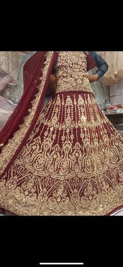 bridal lehnga- 1 time worn- brand new condition