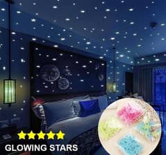 glow in the dark stars wall decals _ 100 PC