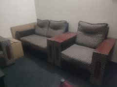 6 seater sofa set with mirror table