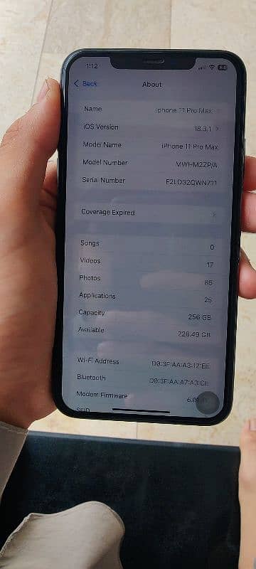 iphone 11 pro max 256gb PTA approved 1