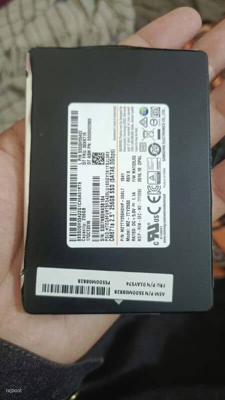 SSD 256gb Rs. 2800 (Samsung with 36 percent health) 1